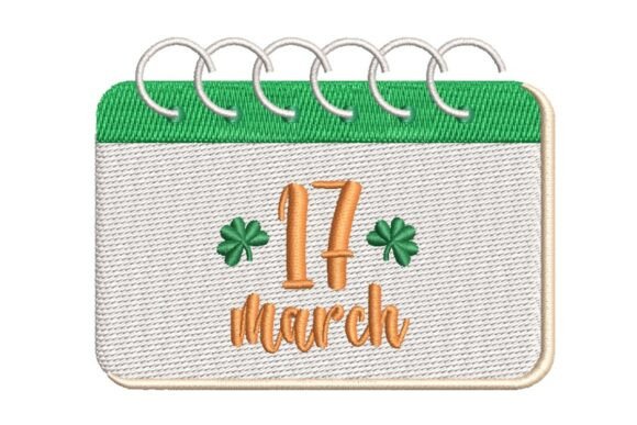 17 March St. Patrick’s Day Calendar Embroidery