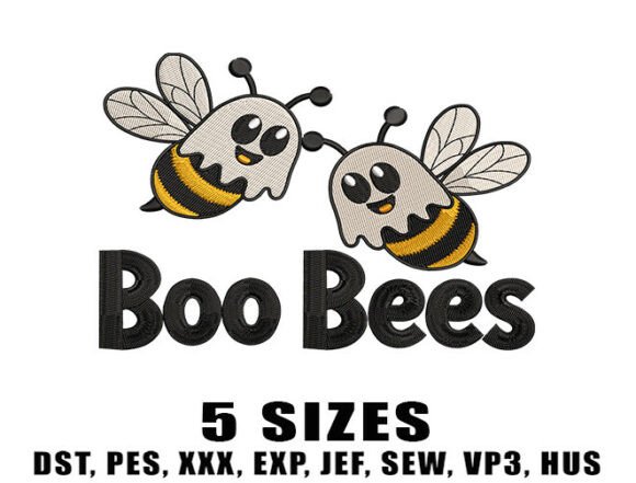 Boo Bees Embroidery Design
