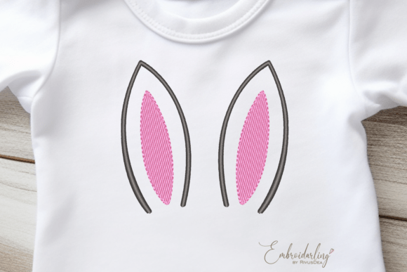 Bunny Ears Embroidery Design