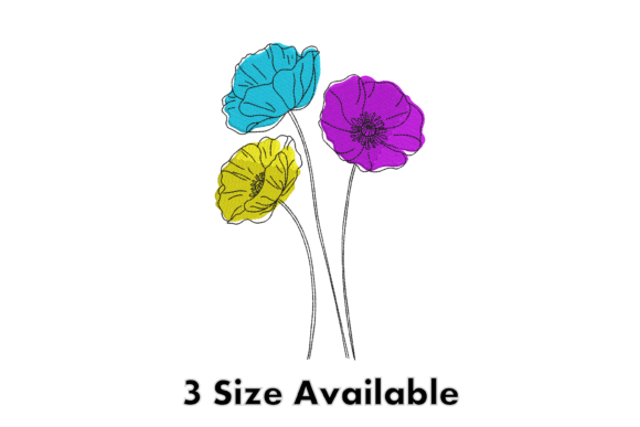 Colorful Flower Embroidery File
