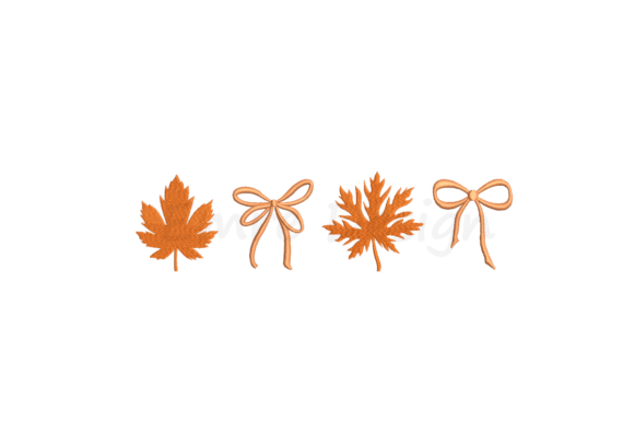 Coquette Autumn Leaves Embroidery Design