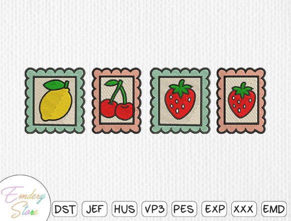 Cute Fruit Stamp Embroidery Set
