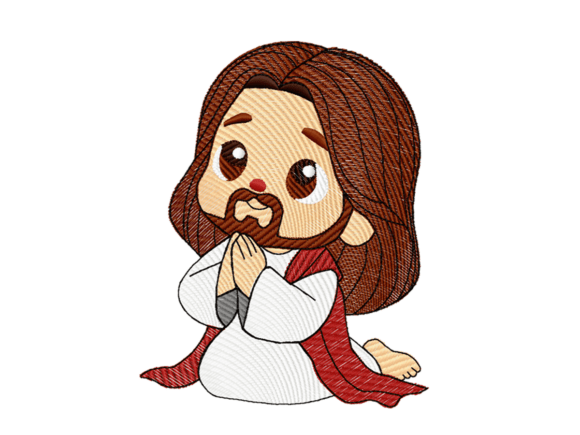 Cute Jesus Embroidery Design