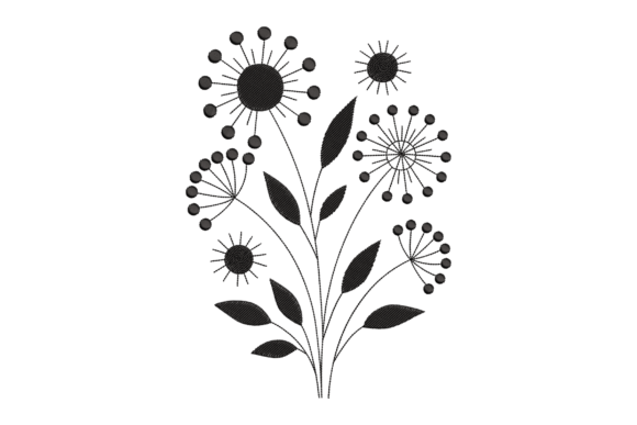 Dandelion Flower Embroidery Design