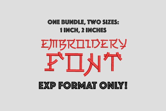 EXP Japanese Style Embroidery Font