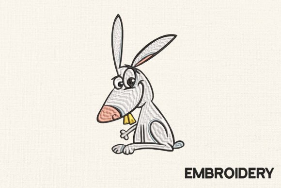 Funny Rabbit Embroidery Design