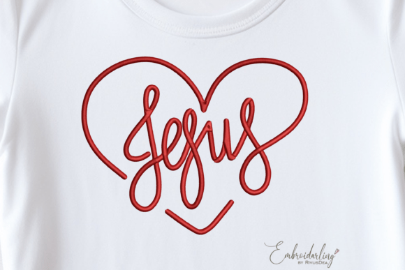 Jesus Heart Embroidery Design