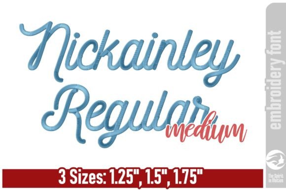 Nickainley Monoline Embroidery Font - M