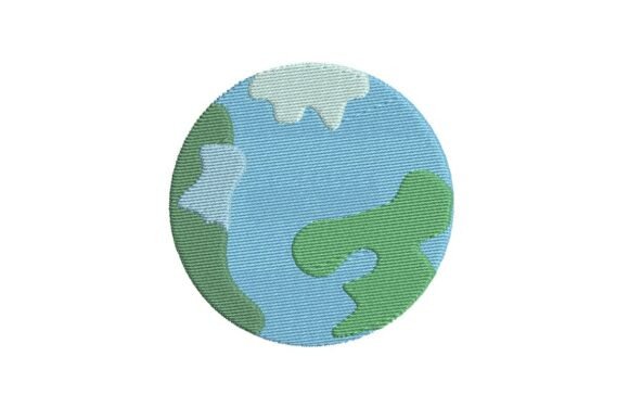 Planet Earth Embroidery Design