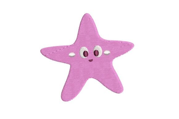 Smiling Starfish Embroidery Design
